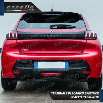 Terminale di Scarico Nero Brunito Inox per 208 II