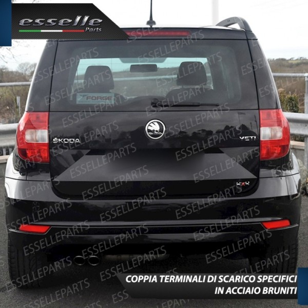 Terminali di Scarico Nero Brunito Inox per Yeti Restyling