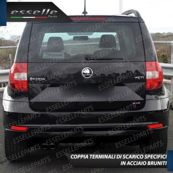 Terminali di Scarico Nero Brunito Inox per Yeti Restyling