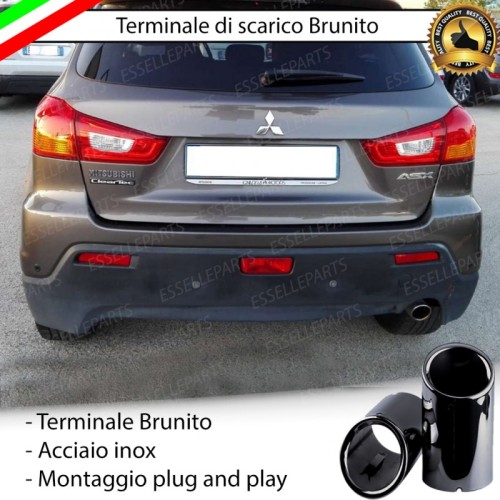 Terminale di Scarico Nero Brunito Inox per ASX