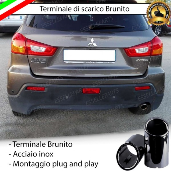 Terminale di Scarico Nero Brunito Inox per ASX