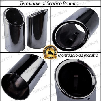 Terminale di Scarico Nero Brunito Inox per ASX Terminale di Scarico Nero Brunito Inox per ASX
