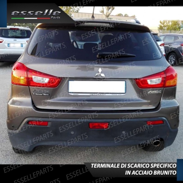 Terminale di Scarico Nero Brunito Inox per ASX