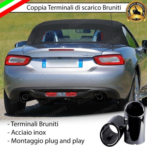 Terminali di Scarico Nero Brunito Inox per 124 Spider