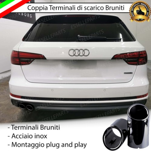 Terminali di Scarico Nero Brunito Inox per A4 (B9) (B9) Avant