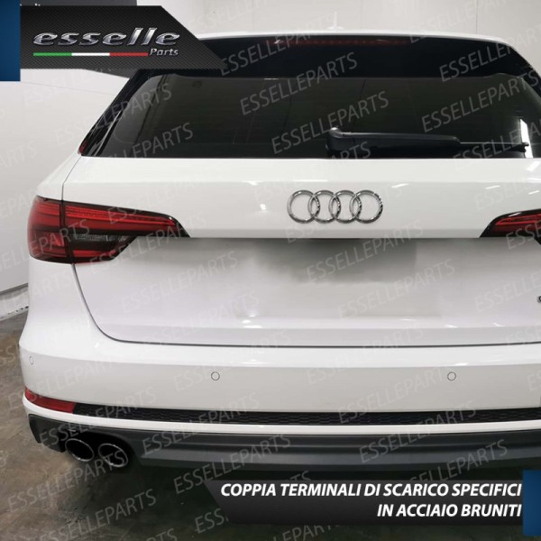 Terminali di Scarico Nero Brunito Inox per A4 (B9) (B9) Avant