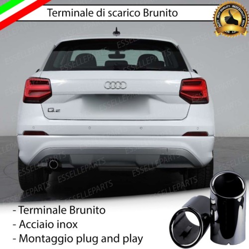 Terminale di Scarico Nero Brunito Inox per Q2