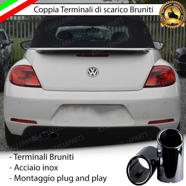 Terminali di Scarico Nero Brunito Inox per New Beetle 2