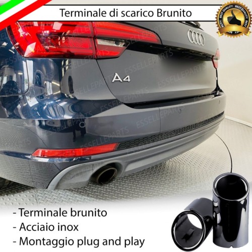 Terminale di Scarico Nero Brunito Inox per A4 (B9) (B9) Avant