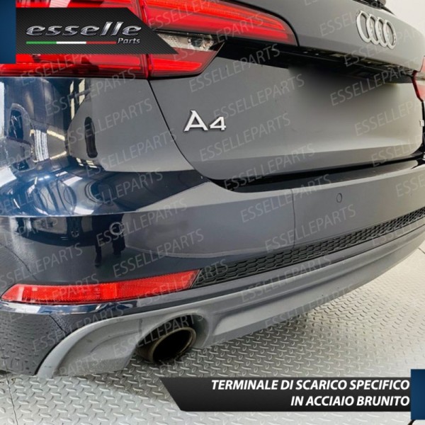 Terminale di Scarico Nero Brunito Inox per A4 (B9) (B9) Avant