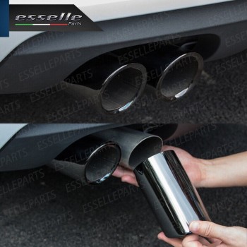Terminale di Scarico Nero Brunito Inox per A4 (B9) (B9) Avant