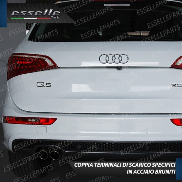 Terminali di Scarico Nero Brunito Inox per Q5