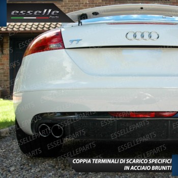 Terminali di Scarico Nero Brunito Inox per TT (8J)