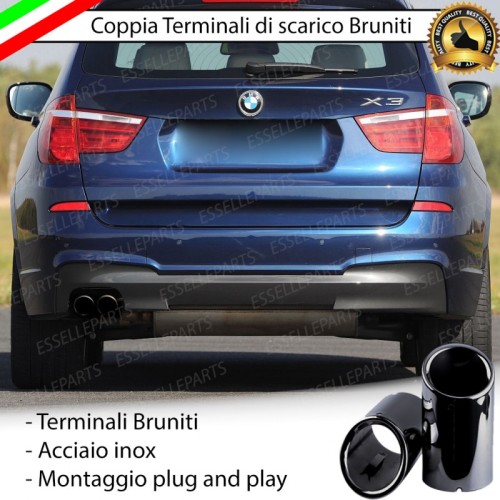 Terminali di Scarico Nero Brunito Inox per X3 (F25)