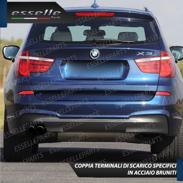 Terminali di Scarico Nero Brunito Inox per X3 (F25)