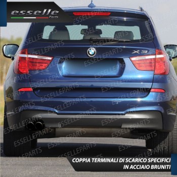 Terminali di Scarico Nero Brunito Inox per X3 (F25)