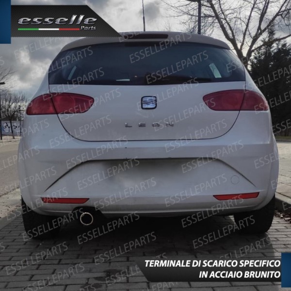 Terminale di Scarico Nero Brunito Inox per Leon 2 (1P)