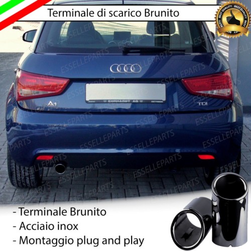 Terminale di Scarico Nero Brunito Inox per A1