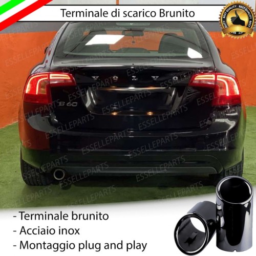 Terminale di Scarico Nero Brunito Inox per S60 II