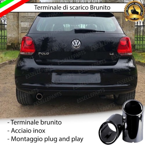 Terminale di Scarico Nero Brunito Inox per Polo (6R 6C1)