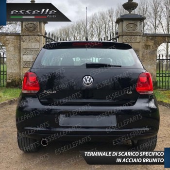 Terminale di Scarico Nero Brunito Inox per Polo (6R 6C1)