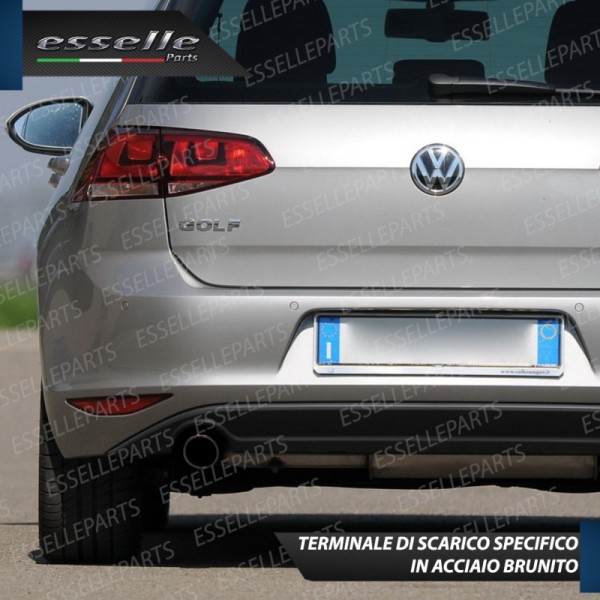 Terminale di Scarico Nero Brunito Inox per Golf 7