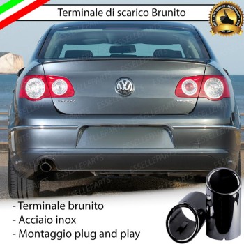 Terminale di Scarico Nero Brunito Inox per Passat (B6)