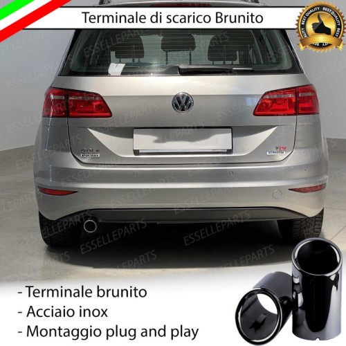 Terminale di Scarico Nero Brunito Inox per Sportsvan
