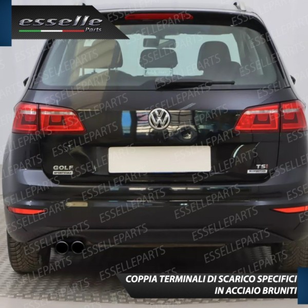 Terminali di Scarico Nero Brunito Inox per Sportsvan