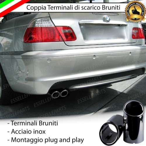 Terminali di Scarico Nero Brunito Inox per Serie 3 (E46)
