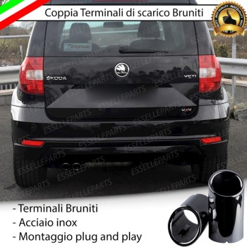 Terminali di Scarico Nero Brunito Inox per Yeti