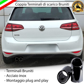 Terminali di Scarico Nero Brunito Inox per Golf 7