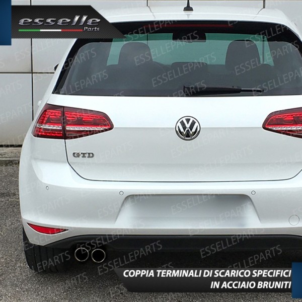 Terminali di Scarico Nero Brunito Inox per Golf 7