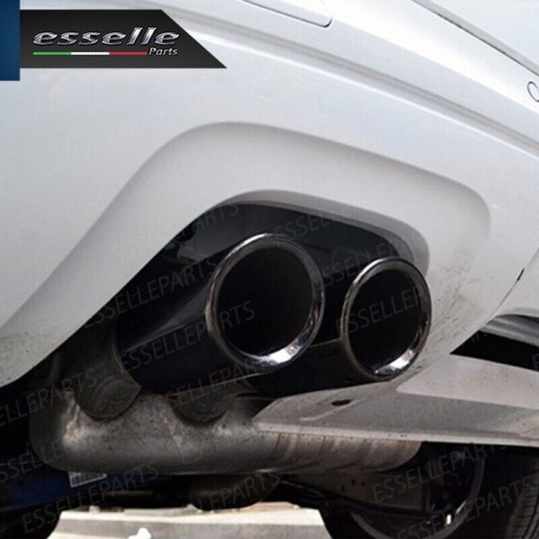 Terminali di Scarico Nero Brunito Inox per Golf 7