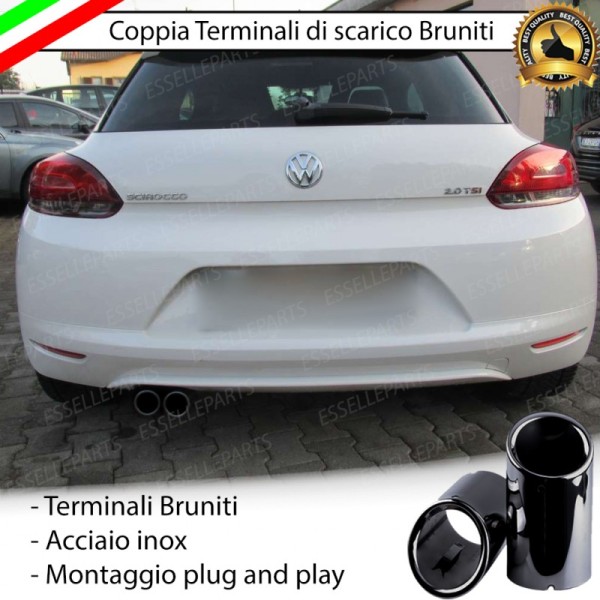 Terminali di Scarico Nero Brunito Inox per Scirocco