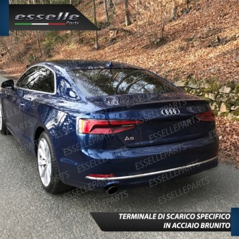Terminale di Scarico Nero Brunito Inox per AUDI A5 F53