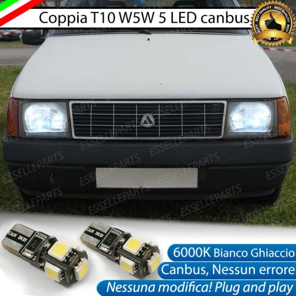 Luci posizione T10 W5W 5 LED Canbus Lancia Y10