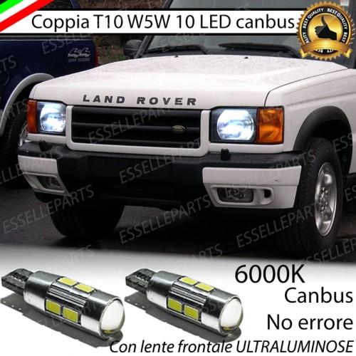 Luci posizione T10 W5W 10 LED canbus 6000K Discovery 2 Pre-Restyling