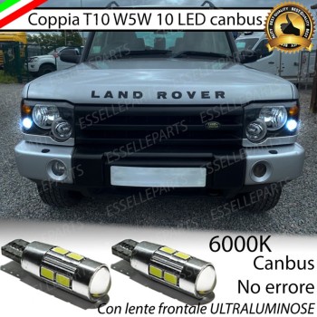 Luci posizione T10 W5W 10 LED canbus 6000K Discovery 2 Restyling
