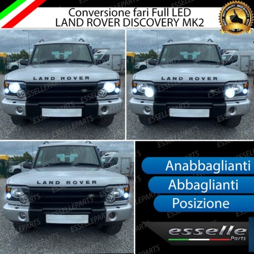 Conversione Fari Full LED 6000K bianco Land Rover Discovery 2 Restyling