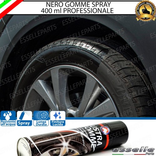 Nero Gomme Spray Lucida Pneumatici Nero Intenso Super Brillante Duraturo da 400 ml