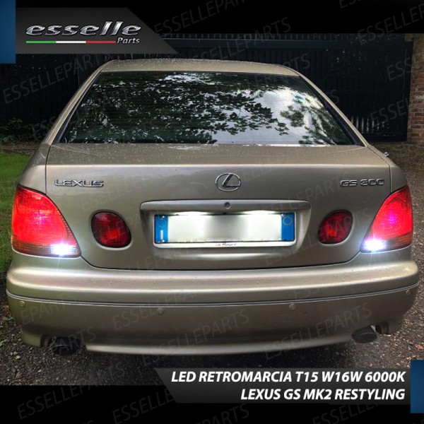 Coppia lampade Retromarcia T15 W16W 13 LED 6000K bianco con lente Lexus GS Restyling