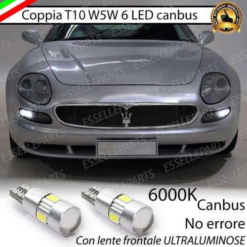 Lampade T10 W5W Canbus 6 LED no error luci posizione Maserati GT