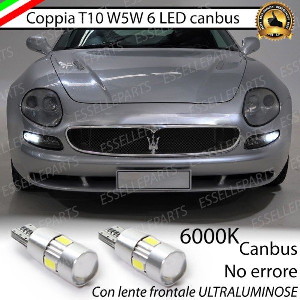 Lampade T10 W5W Canbus 6 LED no error luci posizione Maserati GT