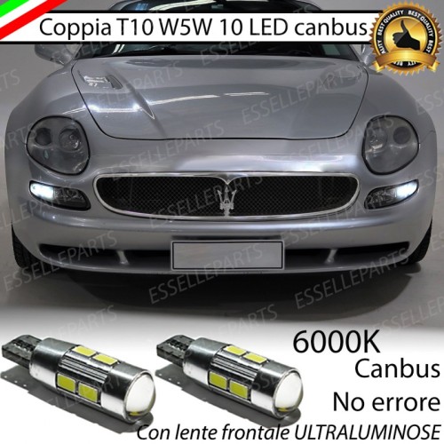 Lampade T10 W5W Canbus 10 LED no error luci posizione Maserati GT