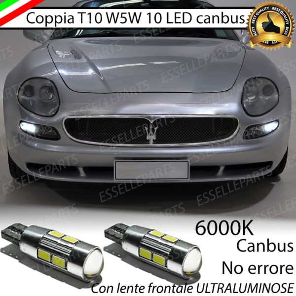 Lampade T10 W5W Canbus 10 LED no error luci posizione Maserati GT