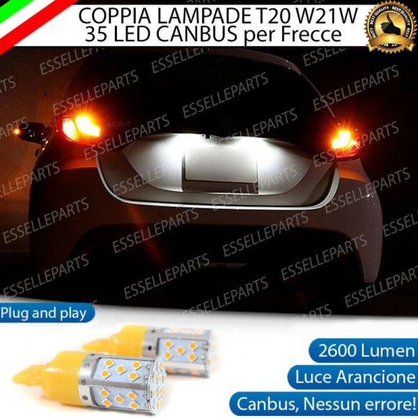 Coppia Lampade T20 W21W 35 LED CANBUS PER Mazda 2 HYBRID PER FRECCE DIREZIONALI POSTERIORI