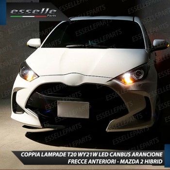 Coppia Lampade T20 W21W 35 LED CANBUS PER Mazda 2 HYBRID PER FRECCE DIREZIONALI ANTERIORI