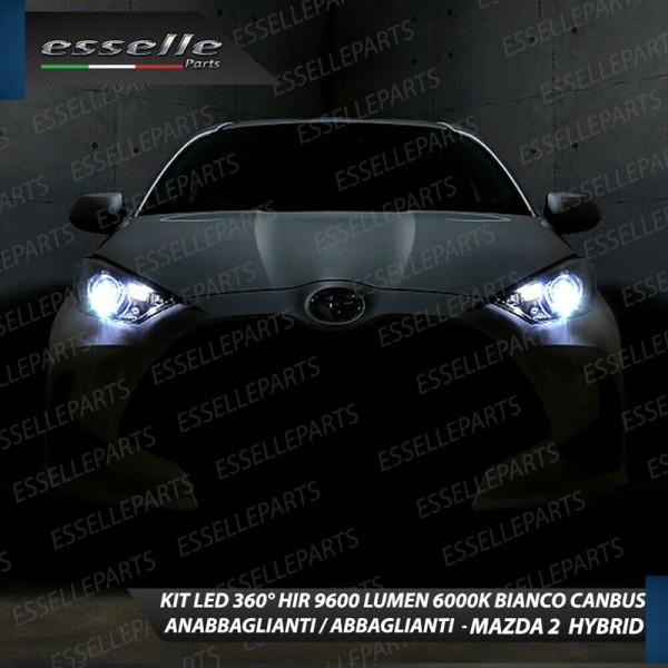 Kit LED Anabbaglianti + Abbaglianti coppia HIR 9600 LUMEN Mazda 2 HYBRID