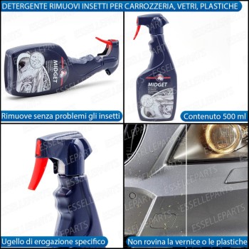Detergente Rimuovi Insetti, Moscerini 500 Ml Auto Carrozzeria, Vetri, Plastiche